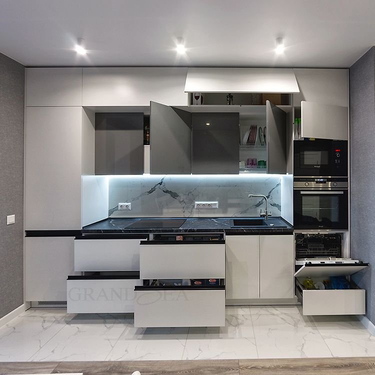 Wholesale modern kitchen design ready made cheap kitchen cabinets in china