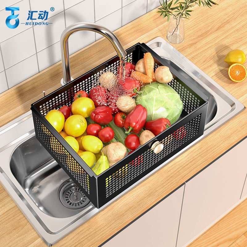 Kitchen multilayer Vegetable Fruit Food Removable Basket Shelf Microwave Oven Condiments Multifunctional Drawer Storage rack