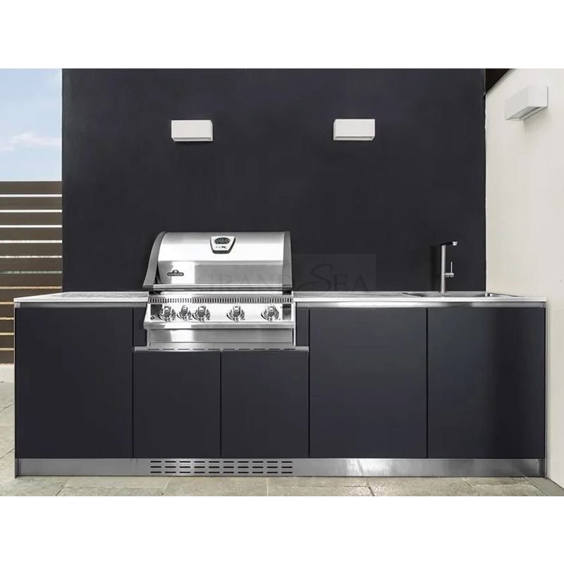 Modern Outdoor Kitchens Cabinet Design Stainless Steel Outdoor Kitchen BBQ Island With Grill