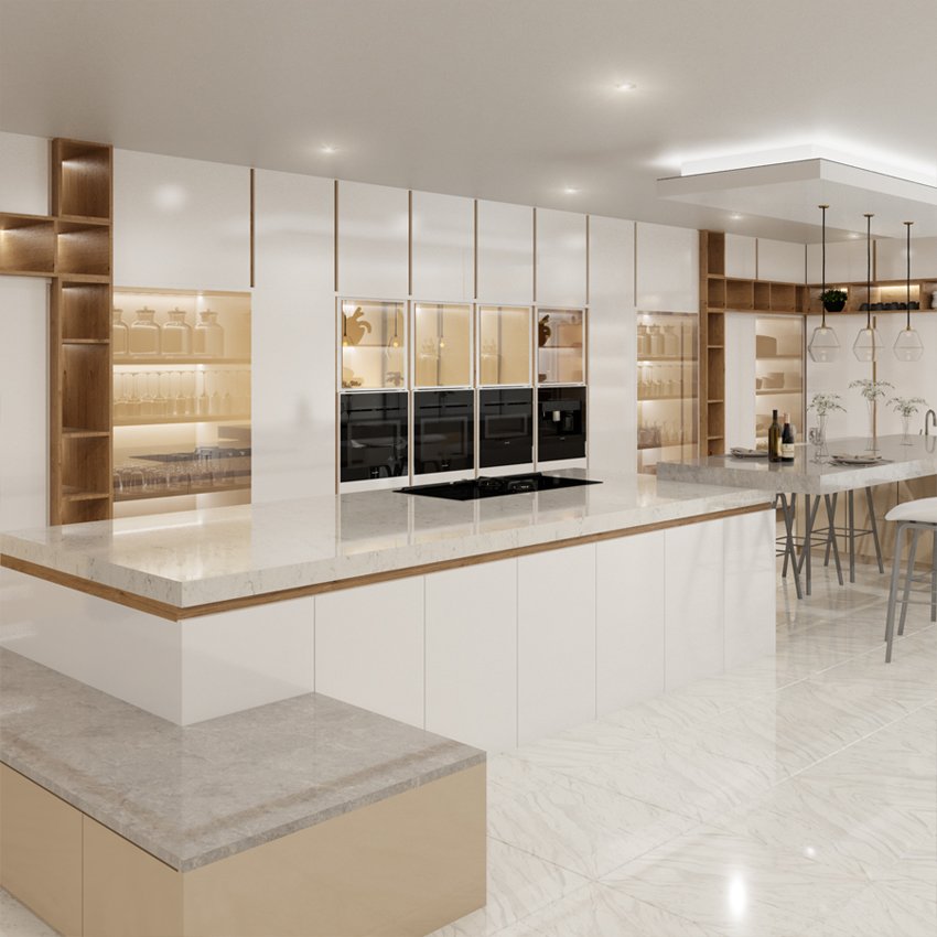 Factory Sale High Quality European Style Kitchen Units Set Furniture Cabinet Flat Pack Kitchen Cabinet