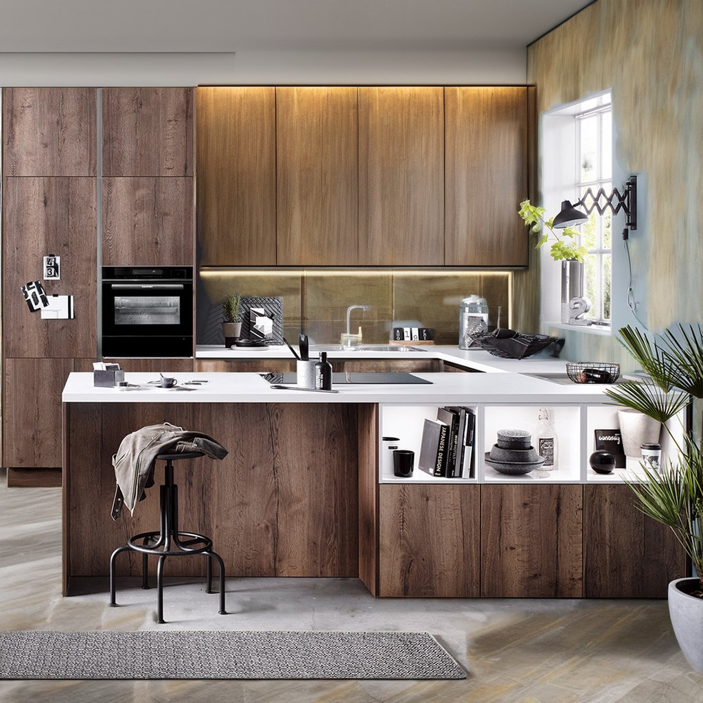 Kejahome Modern Modular Prefab Kitchen Cabinets Solid Wood MDF PVC Door Finish Includes Island Backsplash Drawer Basket Price