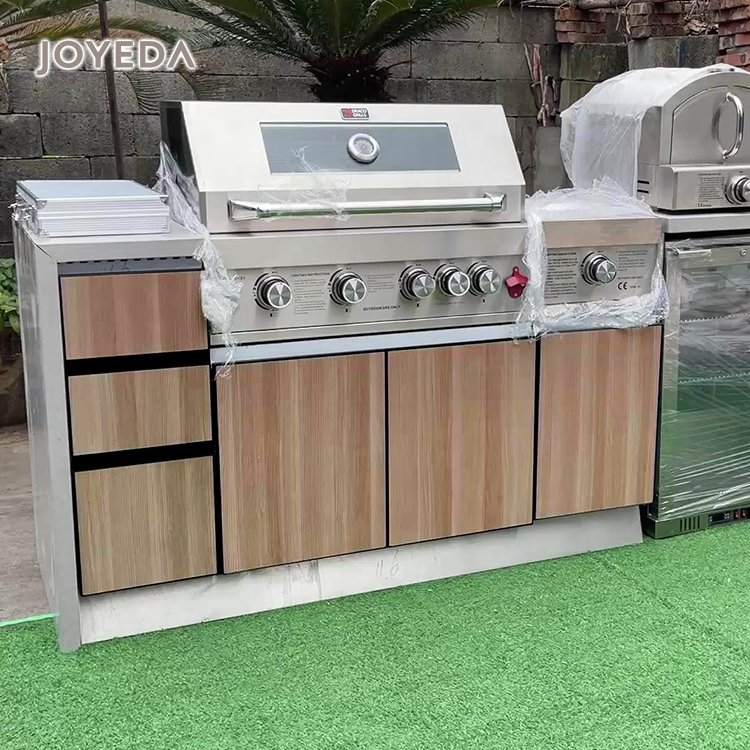 China factory Portable Charcoal Barbecue Grill Smoker Bbq Grills 3 in 1 outdoor kitchen
