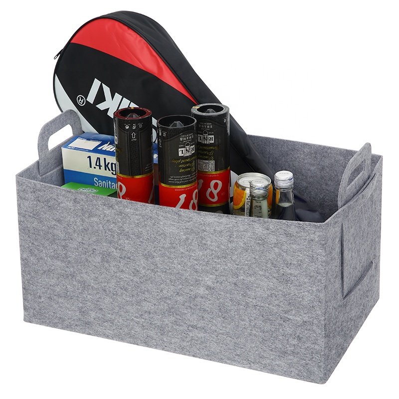 Modern foldable shelf drawers organizer basket kids toys pet toy books clothes collapsible felt closet organizer with handle
