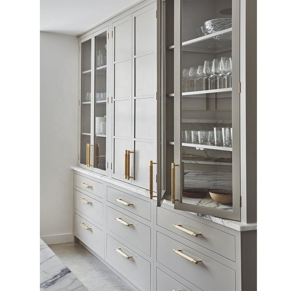 Artisan Customized Contemporary Natural Wood Kitchen Island Modern Glass Kitchen Island Wood Design