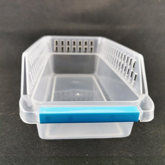 JILEN- Refrigerator plastic storage basket household kitchen egg box fruit and vegetable sorting frame PP drawer type storage box displ