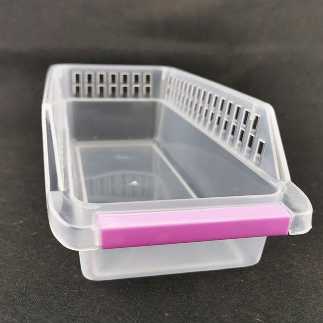 JILEN- Refrigerator plastic storage basket household kitchen egg box fruit and vegetable sorting frame PP drawer type storage box displ