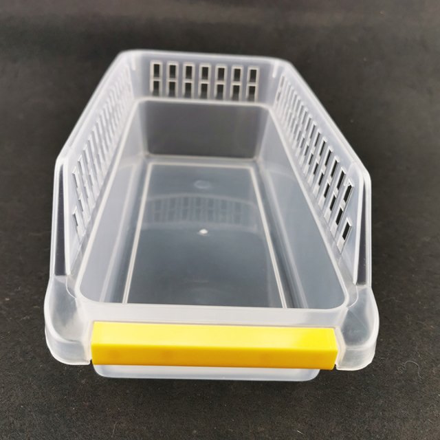 JILEN- Refrigerator plastic storage basket household kitchen egg box fruit and vegetable sorting frame PP drawer type storage box displ