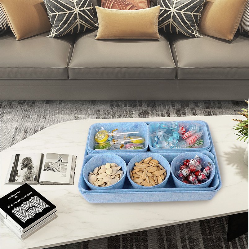 Multifunctional Drawer Dividers Organizer 8 Piece Felt Drawers Dividers Felt Storage Box for Office