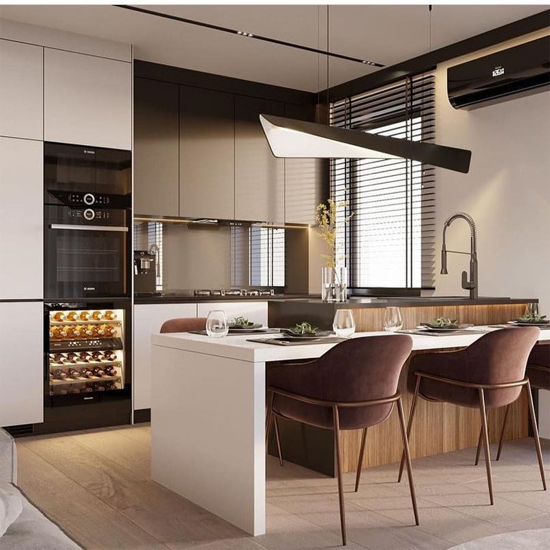 High Gloss Solid Wood Kitchen Design Cabinets Set Furniture Custom Rta Modern Pvc Glossy White Modular Kitchen Cabinet