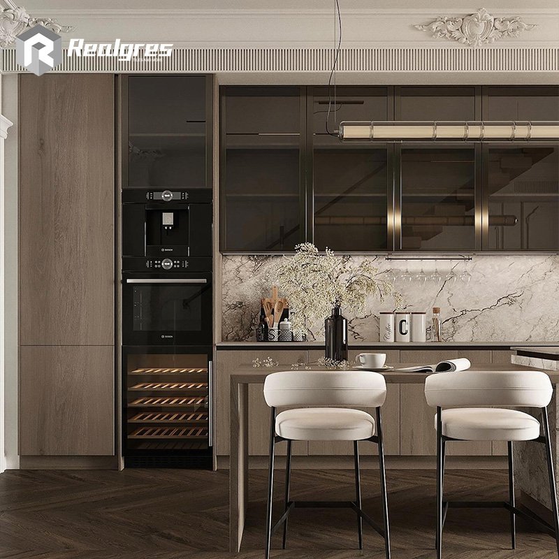 High Gloss Solid Wood Kitchen Design Cabinets Set Furniture Custom Rta Modern Pvc Glossy White Modular Kitchen Cabinet