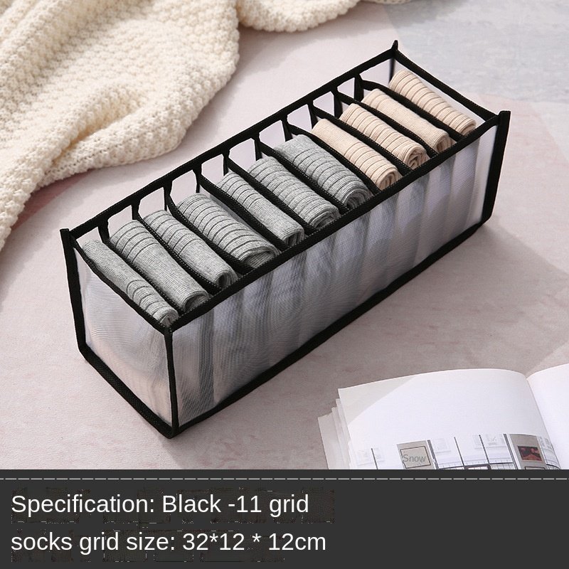 Dormitory closet organizer for socks home separated underwear storage box 7 grids bra organizer foldable drawer organizer