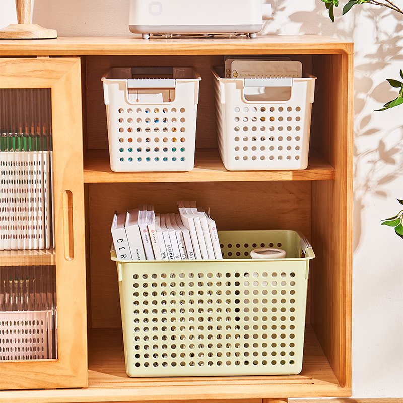 Plastic Storage Pantry Baskets Bathroom Office Drawer Organizer Kitchen Vegetable Fruit Storage Basket