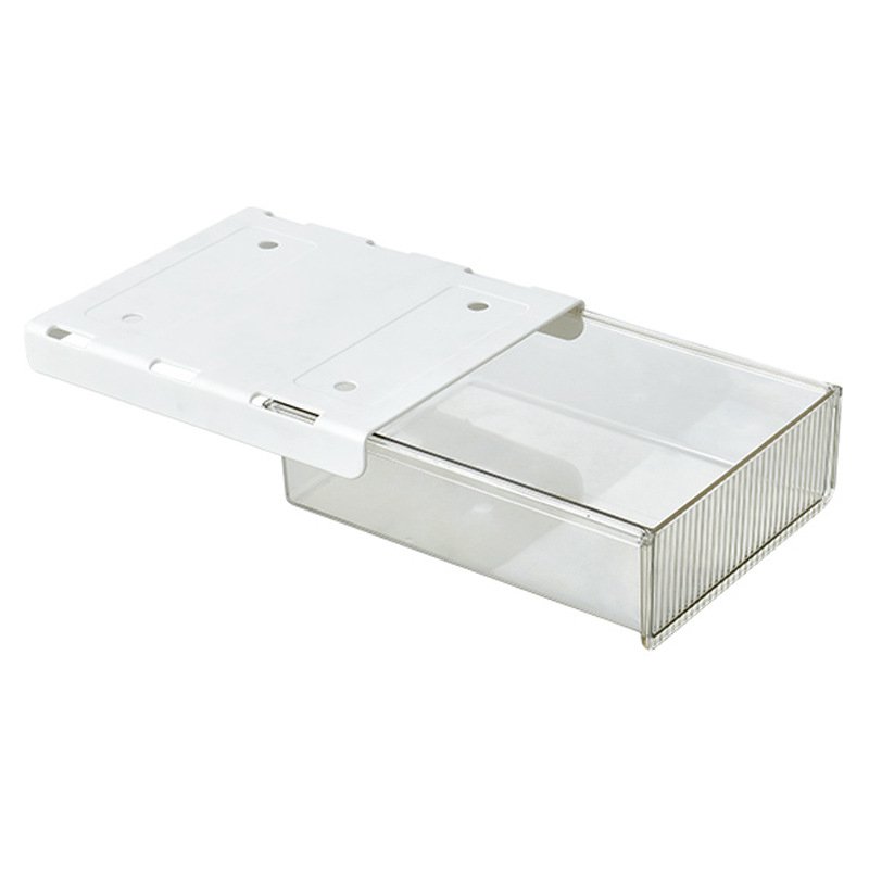 Hidden drawer office stackable storage organizer drawer self-adhesive stationery storage box for desk
