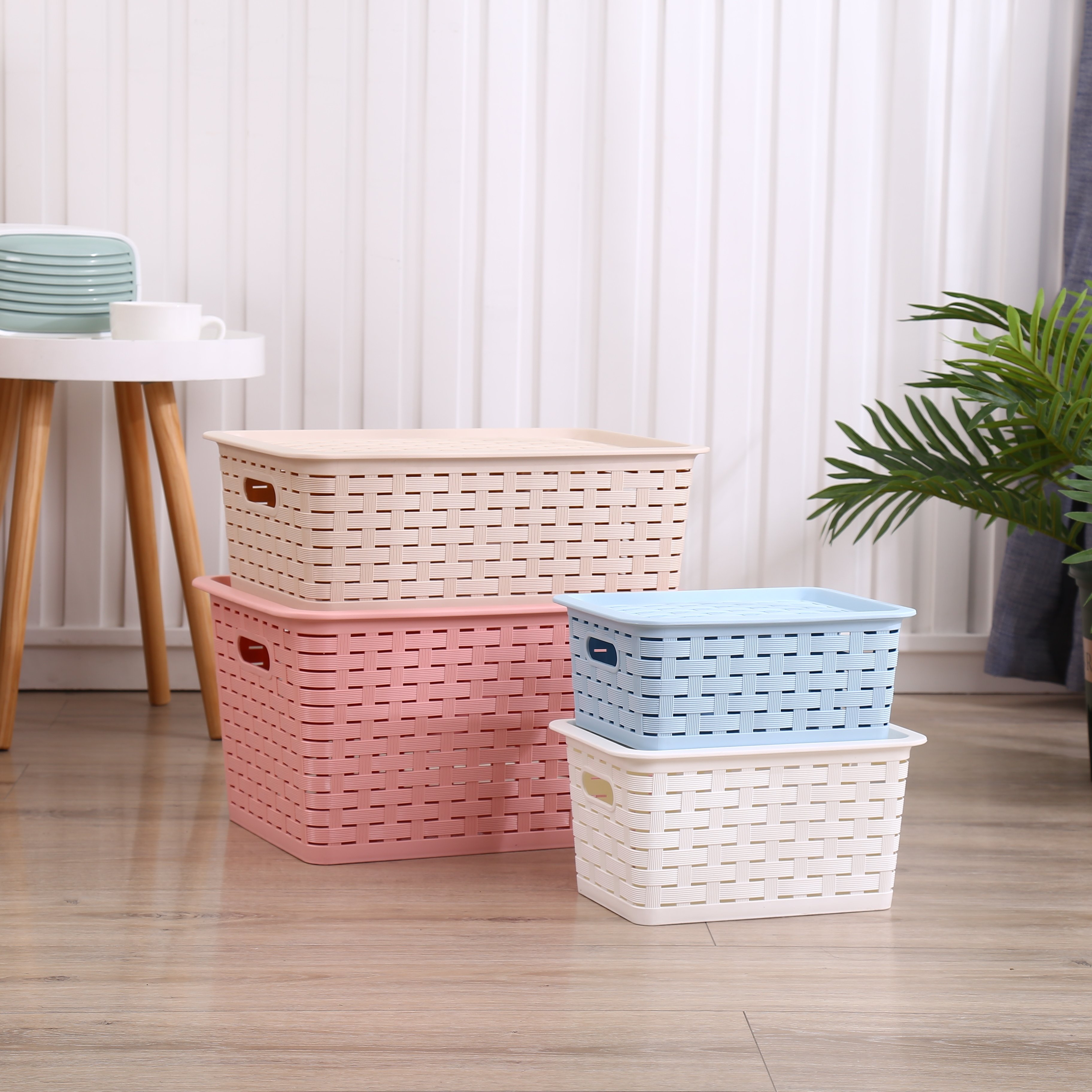 Big capacity storage bins drawer organizer plastic storage box plastic bin toy organizer storage basket with 3.5L/5.5L/11L/19.5L