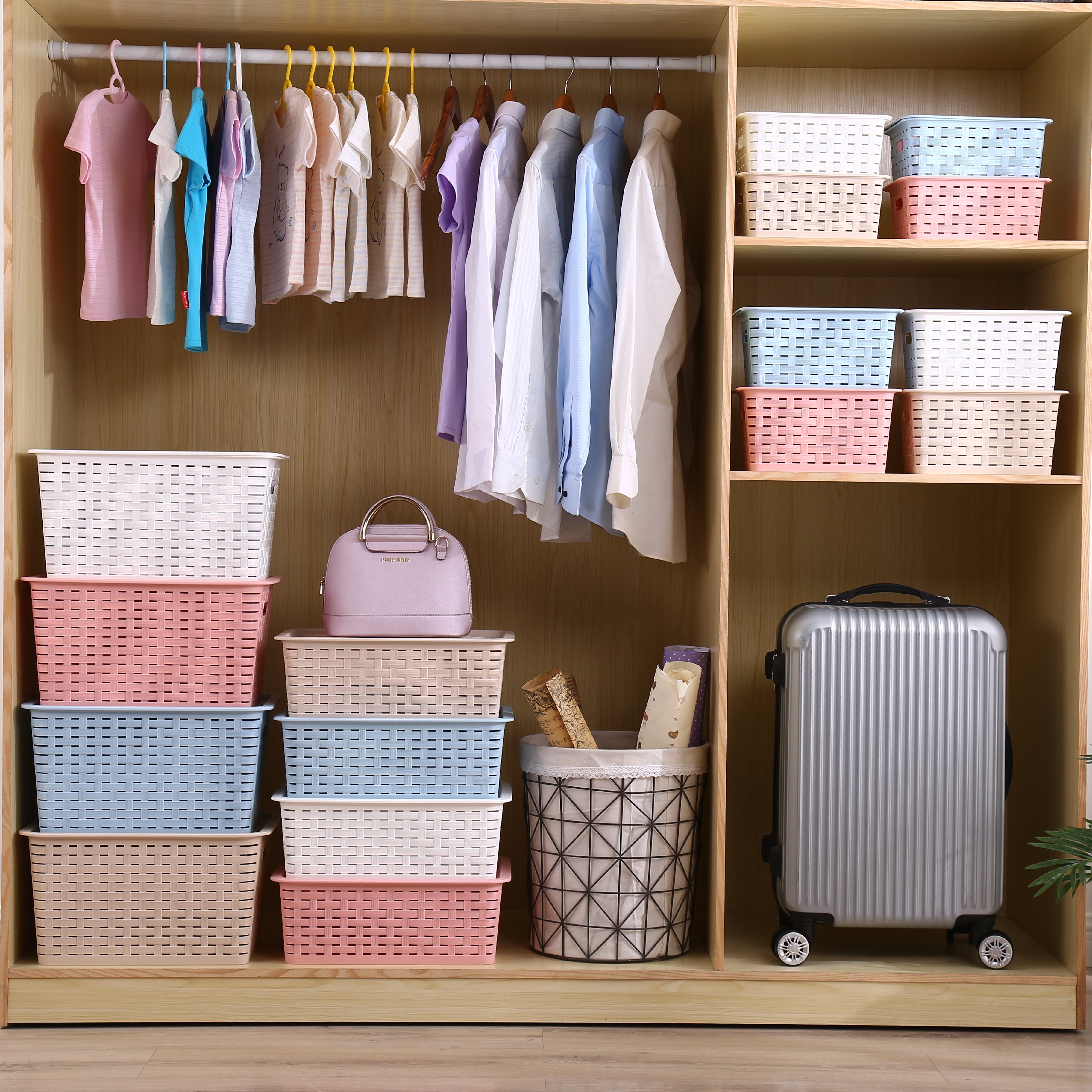 Big capacity storage bins drawer organizer plastic storage box plastic bin toy organizer storage basket with 3.5L/5.5L/11L/19.5L