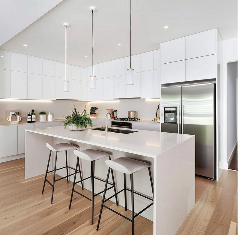 Modern Custom Designs Australian Kitchen Cabinets White Luxury Modular Kitchen Furniture Cabinet Set