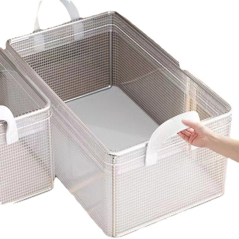 pvc clothing storage box thickened fabric clothing pants storage basket Steel frame wardrobe classification durable basket