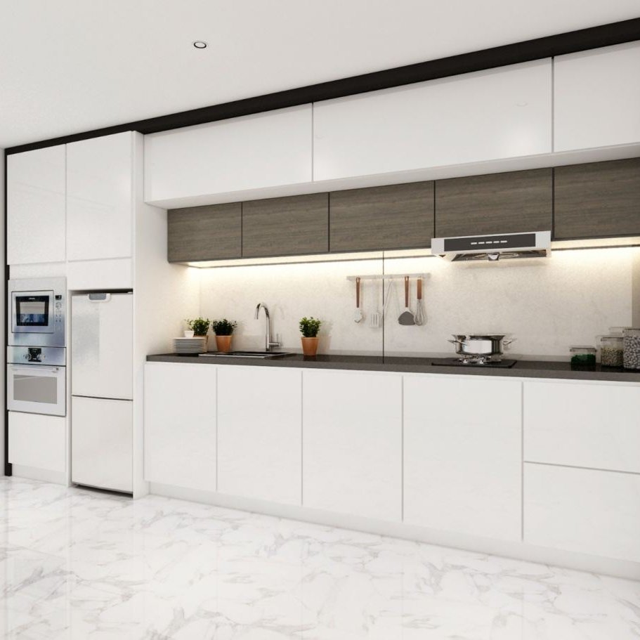 modern design stainless steel kitchen & tabletop metal sink smart modular kitchen cabinet