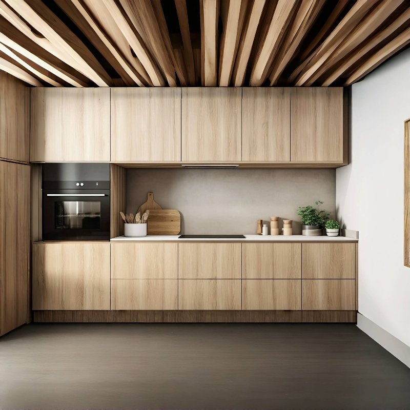 Kitchen Furniture Design Ready to Assemble Cabinets Modular Modern Solid Wood Kitchen Cabinet Set For Home Kitchen
