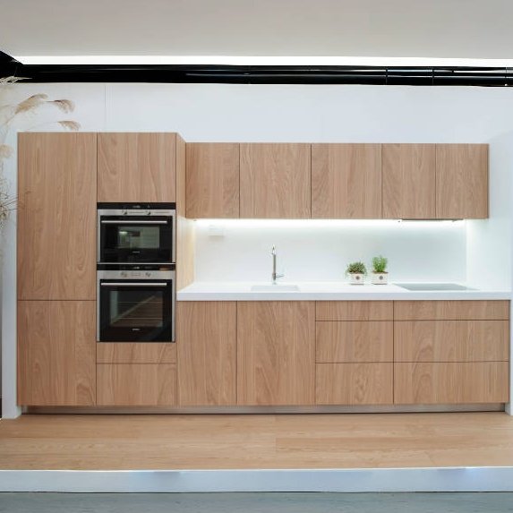 Kitchen Furniture Design Ready to Assemble Cabinets Modular Modern Solid Wood Kitchen Cabinet Set For Home Kitchen