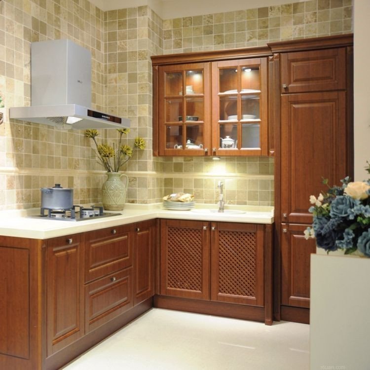 Prima 2023 Beautiful Kitchen Cabinet Used For Apartment/Hotel Solid Wood Cupboard