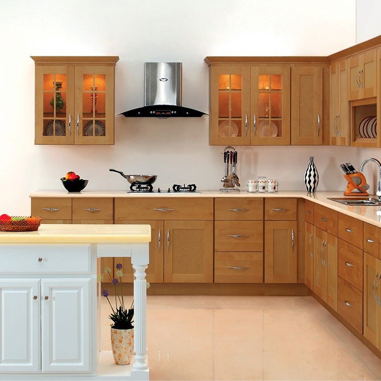 Prima 2023 Beautiful Kitchen Cabinet Used For Apartment/Hotel Solid Wood Cupboard