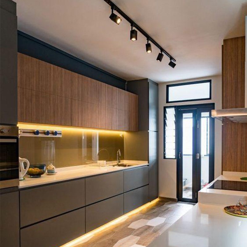 luxury kitchen cabinet modern style apartment furniture matte kitchen cupboards cabinet
