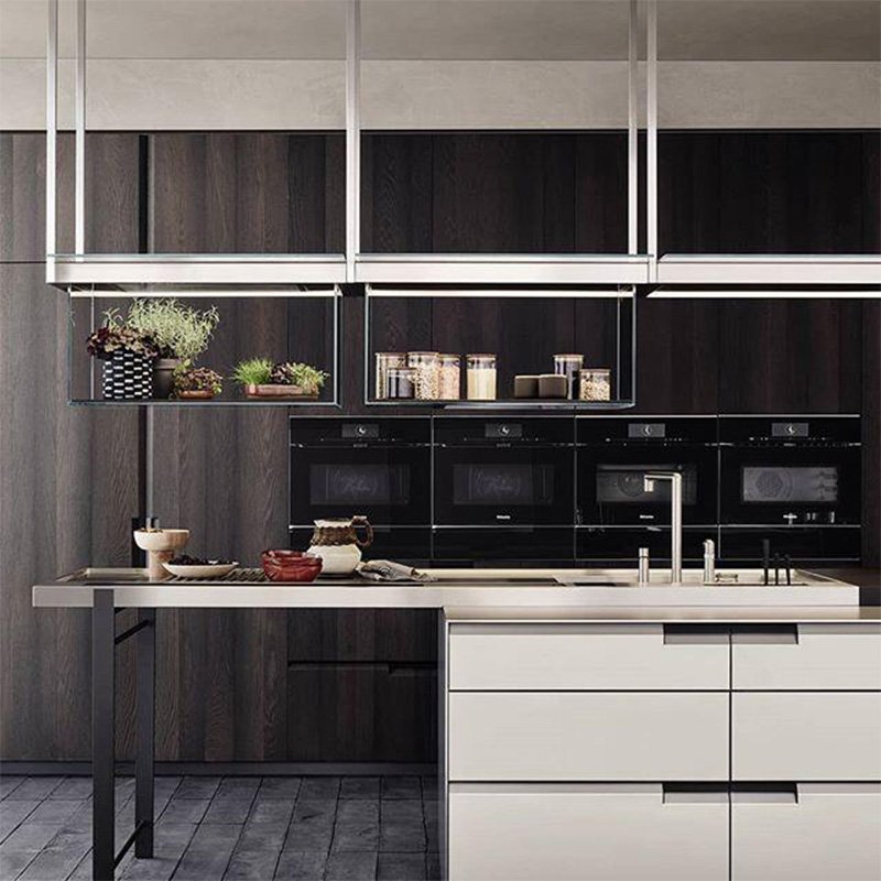 luxury kitchen cabinet modern style apartment furniture matte kitchen cupboards cabinet