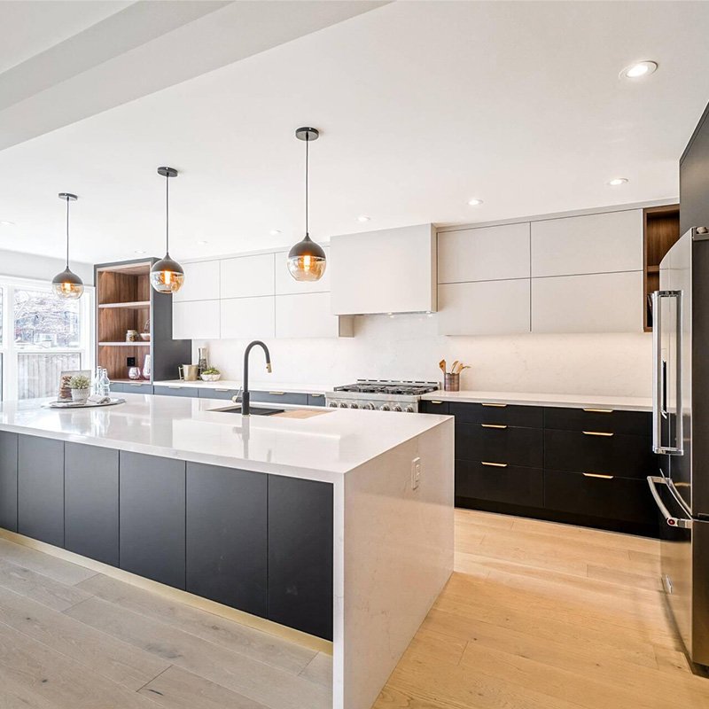 luxury kitchen cabinet modern style apartment furniture matte kitchen cupboards cabinet