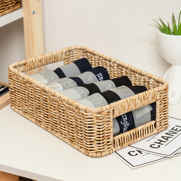 Made In China High Quality Handwoven And Decorative Organizing Home natural Storage Basket With Handle