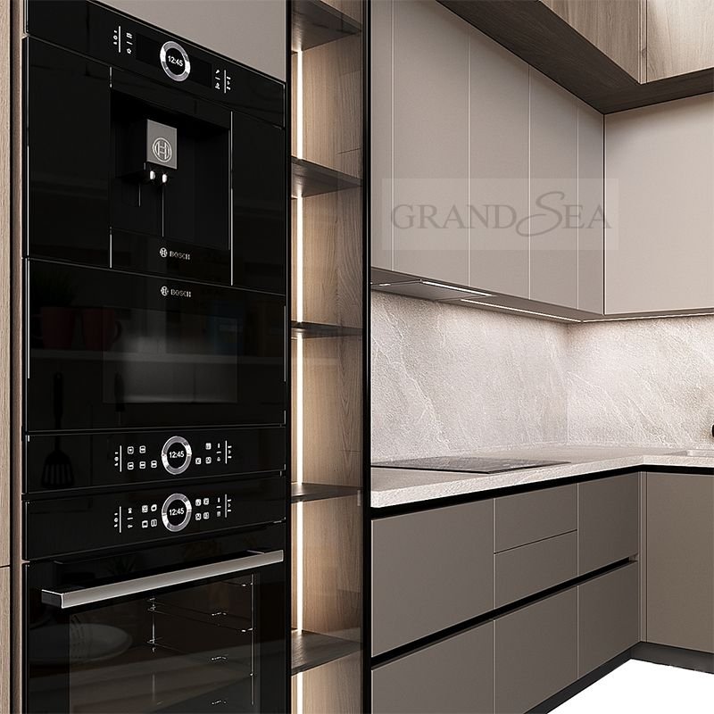 Antique White Ash Solid Wood Assembled Kitchen Cabinet with Classic Charm Modern Kitchen Cabinet