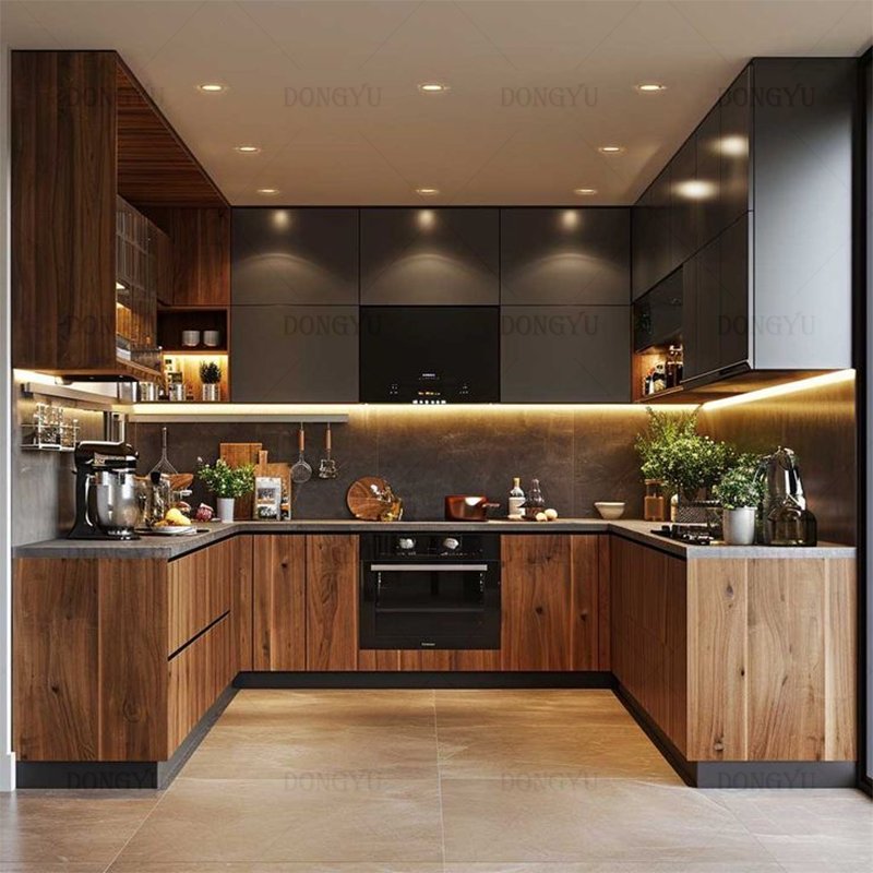 Modern Australia Standard Luxury Cheap China Furniture Design Sets Island Melamine Solid Wood Kitchen Cabinets