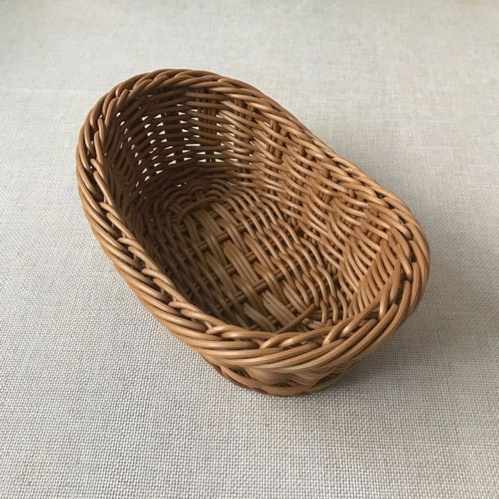 Small Recycled Paper Rope Storage Basket Container Wicker Organizing Bins Decorative Square Design Bathroom Cupboards Drawer