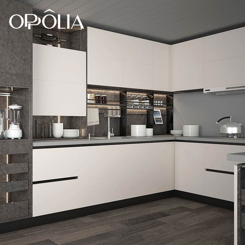 Oppein Modern Smart Lacquer Inside Ready To Assemble Cabinets Price European Style Kitchen Cabinet