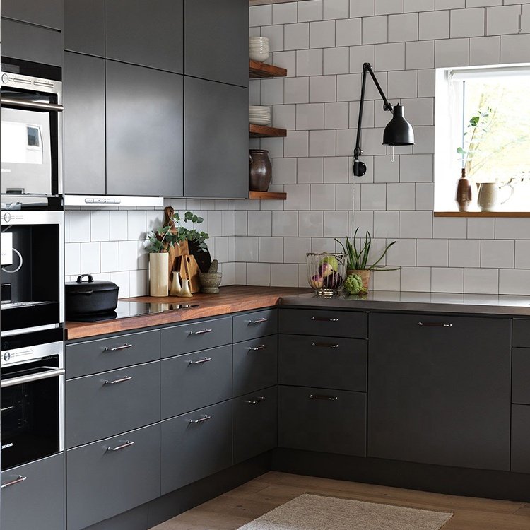 Hot selling kitchen furniture modern with door panel storage stainless steel kitchen cabinet