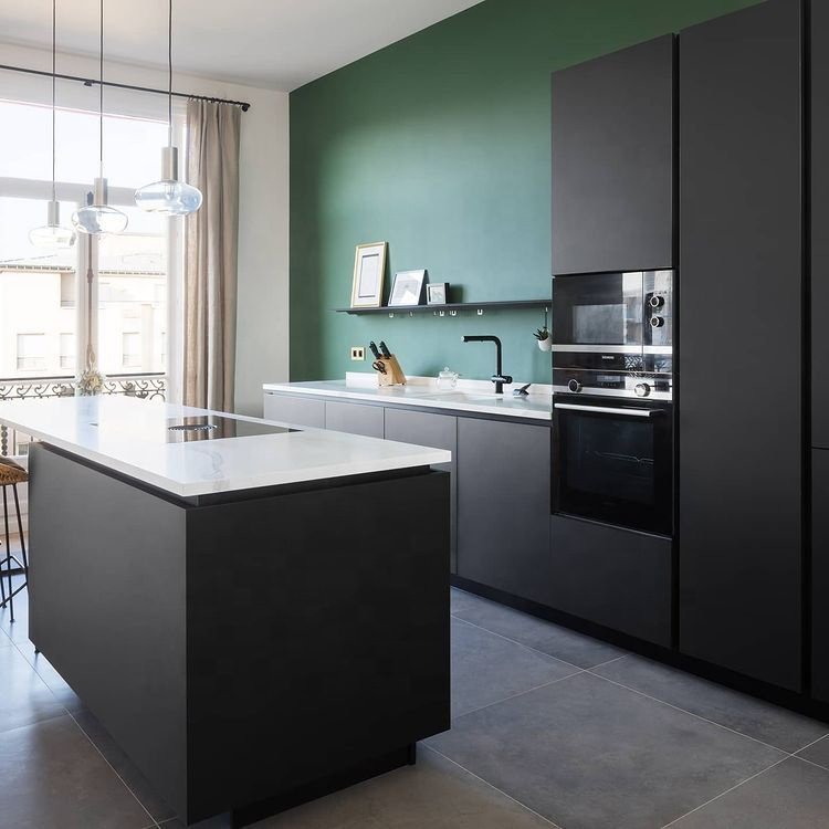 Hot selling kitchen furniture modern with door panel storage stainless steel kitchen cabinet
