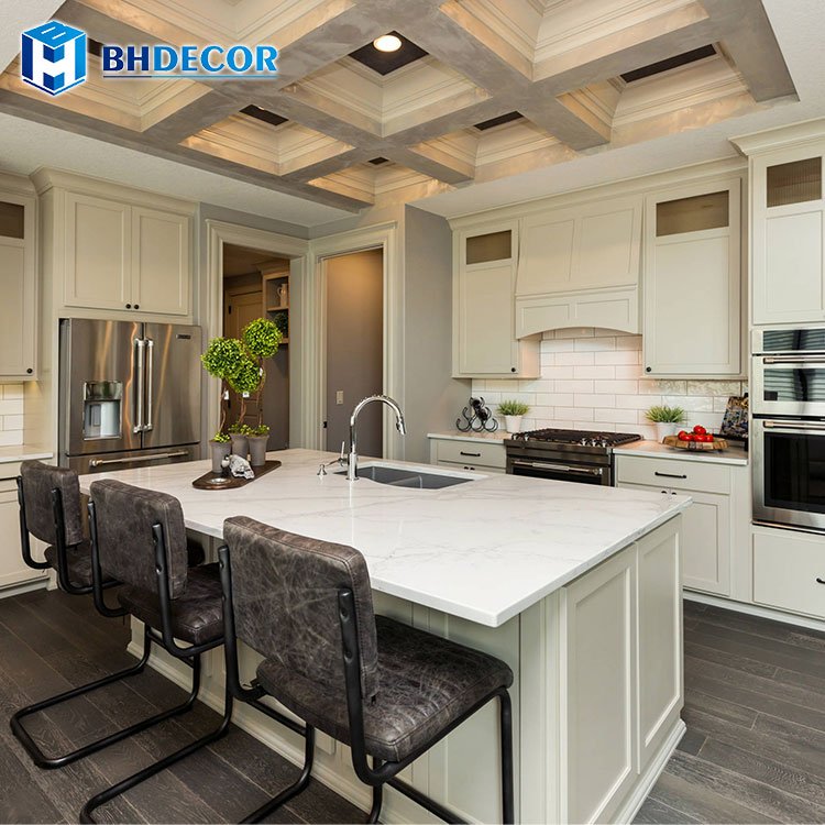 Hot Sale Cheap Custom Hamptons High End American Inset Cuisine Hdf Shaker Door Style Kitchen Cabinet