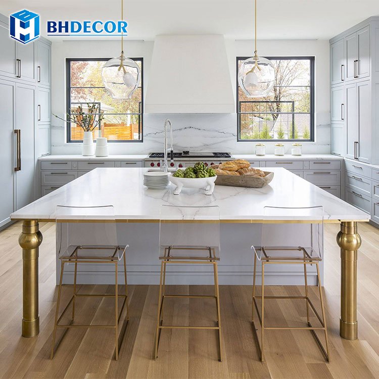 Hot Sale Cheap Custom Hamptons High End American Inset Cuisine Hdf Shaker Door Style Kitchen Cabinet