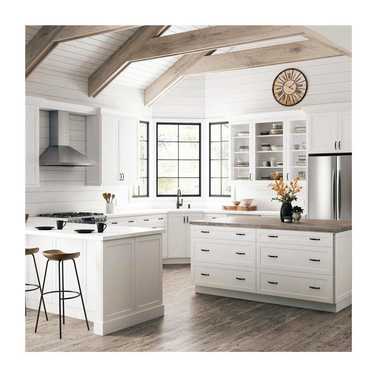 New Style Solid Wood Kitchen Cabinet Kitchen Cabinet Wooden Kitchen Cabinets