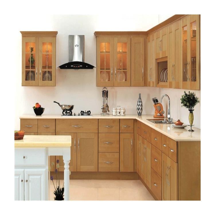 New Style Solid Wood Kitchen Cabinet Kitchen Cabinet Wooden Kitchen Cabinets