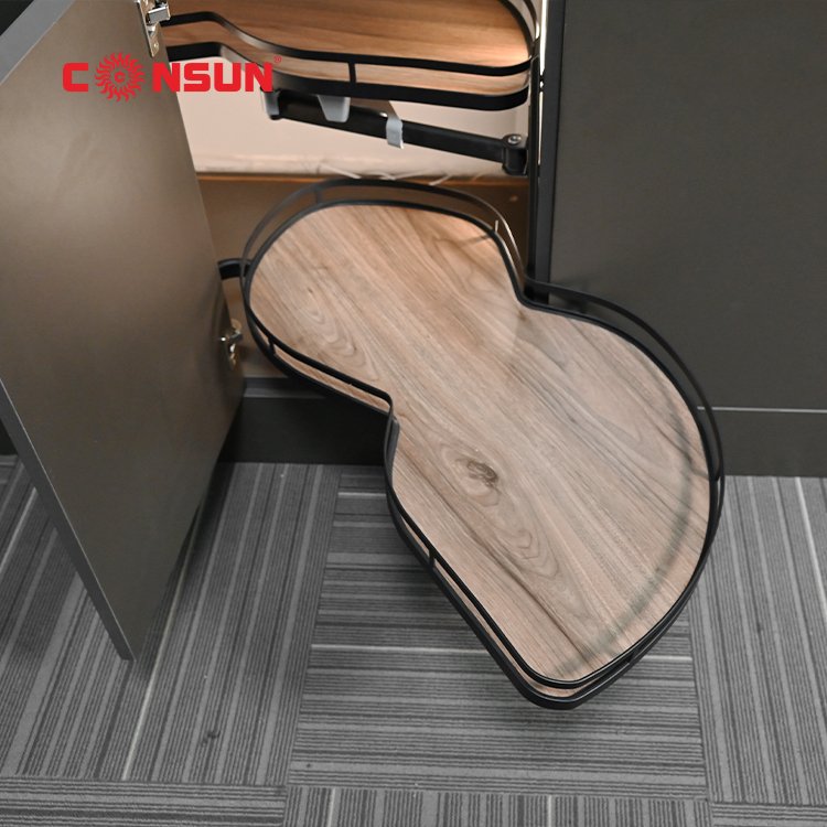 Cabinet Accessories drawer shelf revolving saucer S Corner Storage Basket System revolving Kitchen Cabinet Basket