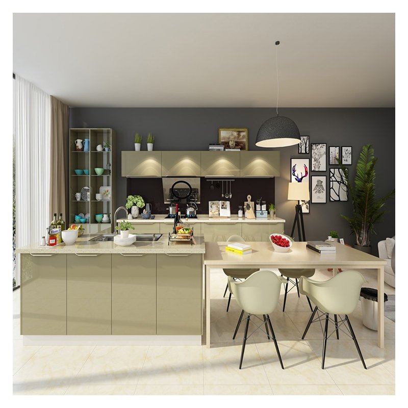 DAJI American Style Design Furniture Kitchen Cabinet Units Modern Multifunctional China Solid Color Customized Color Wood White