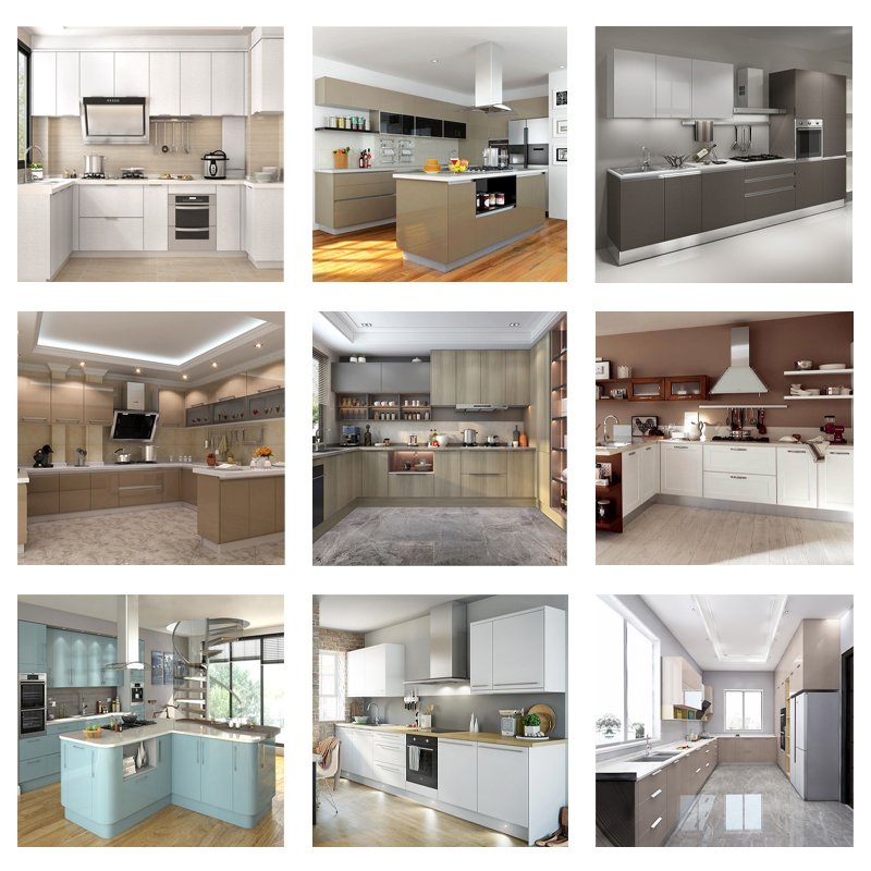 DAJI American Style Design Furniture Kitchen Cabinet Units Modern Multifunctional China Solid Color Customized Color Wood White