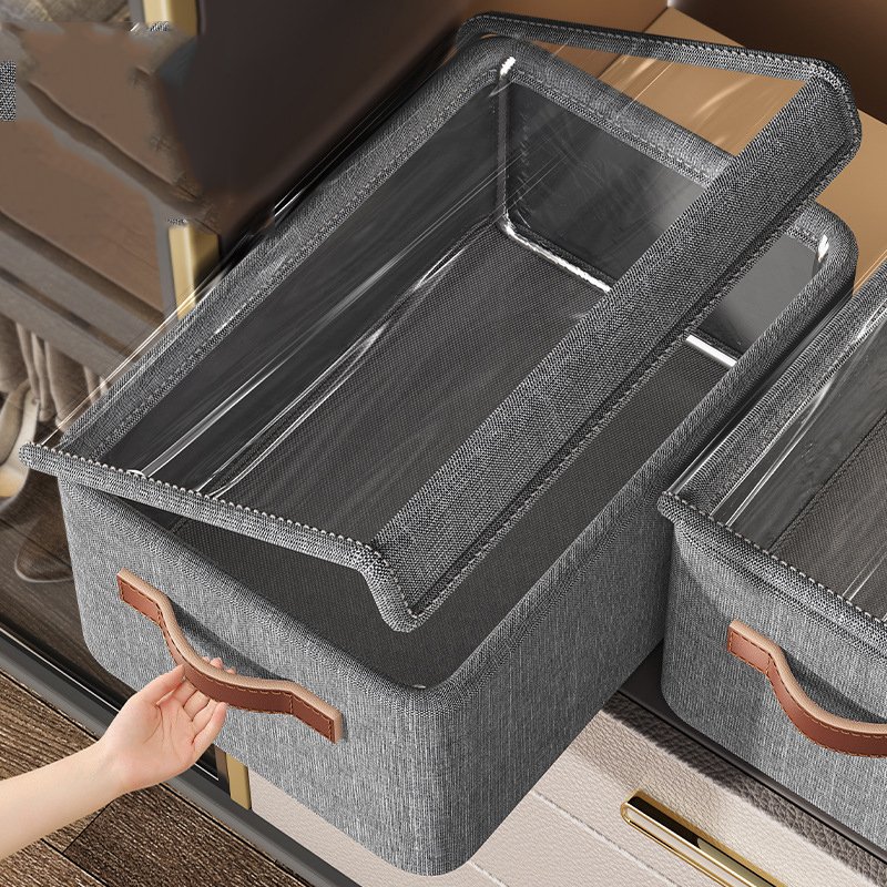 High quality clothes storage box fabric organizer foldable socks storage closet organizer dividers drawer organizers with lid