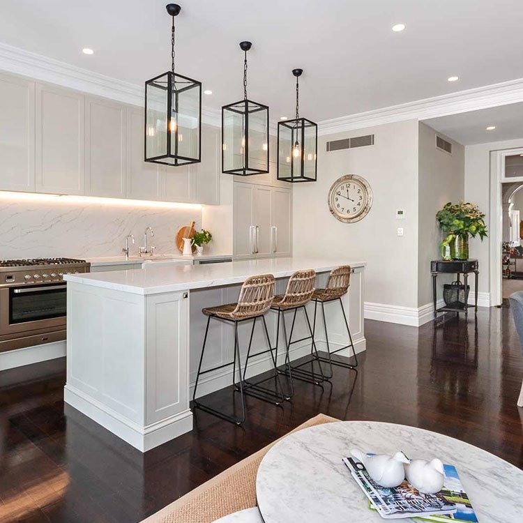 Solid Wood Satin White Shaker Kitchen Cabinets With Islands Designs Cabinets