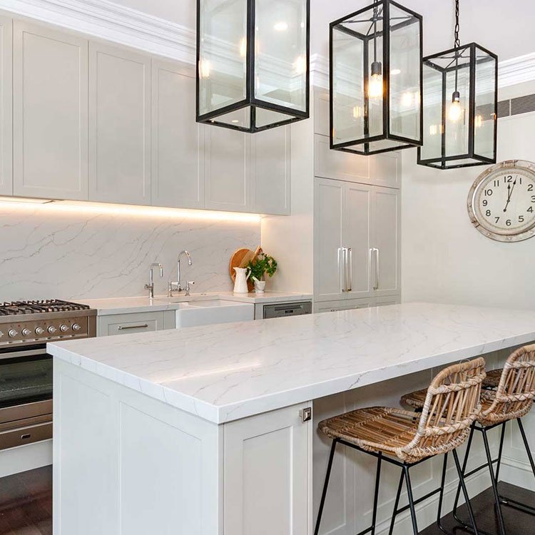 Solid Wood Satin White Shaker Kitchen Cabinets With Islands Designs Cabinets