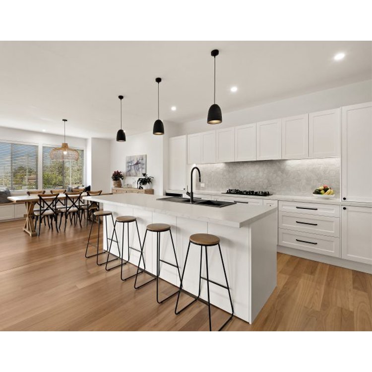 America classic solid wood cabinet designs custom made complete sets luxury white shaker kitchen cabinets with island
