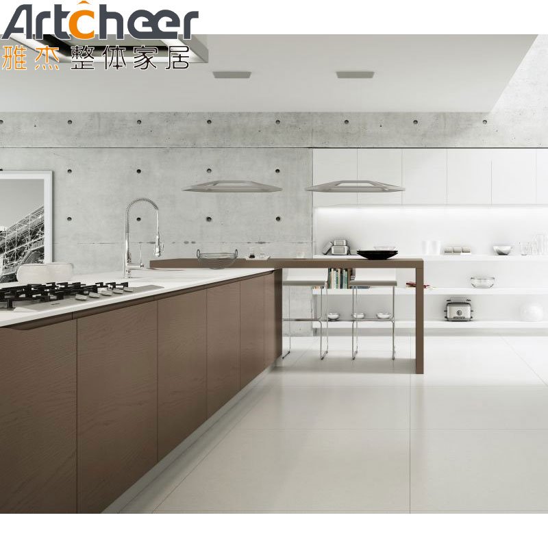 Home Improvement Kitchen Cupboard Ghana White PET Lacquer High Glossy Mini Kitchen Cabinet Design For Small Kitchens
