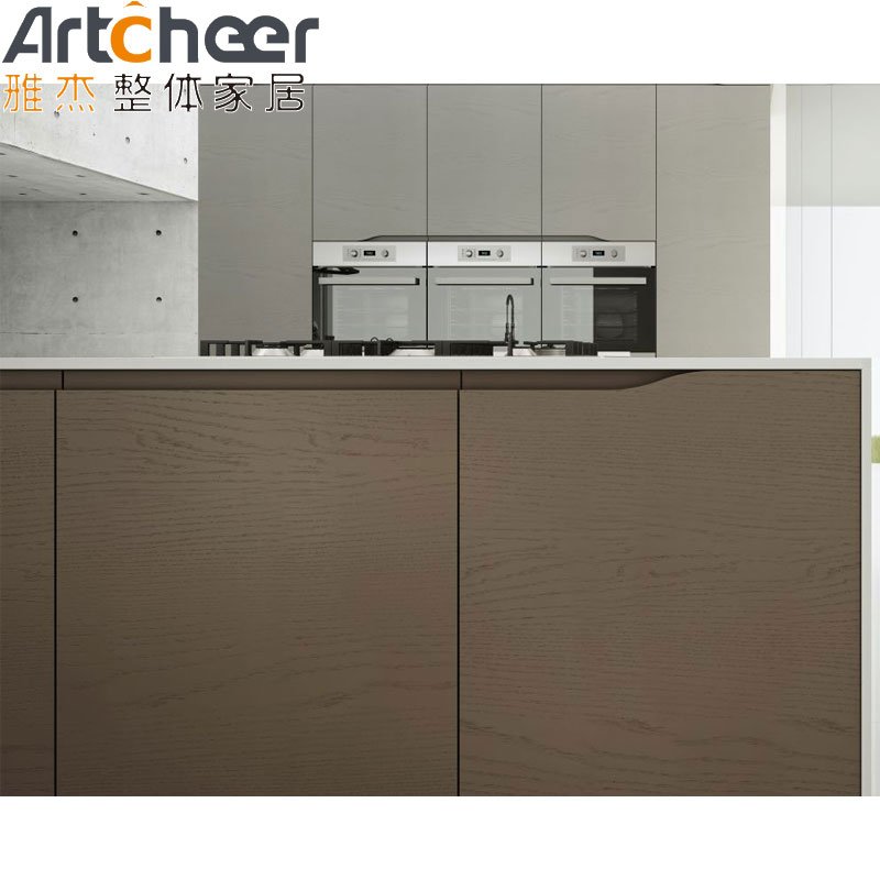 Home Improvement Kitchen Cupboard Ghana White PET Lacquer High Glossy Mini Kitchen Cabinet Design For Small Kitchens