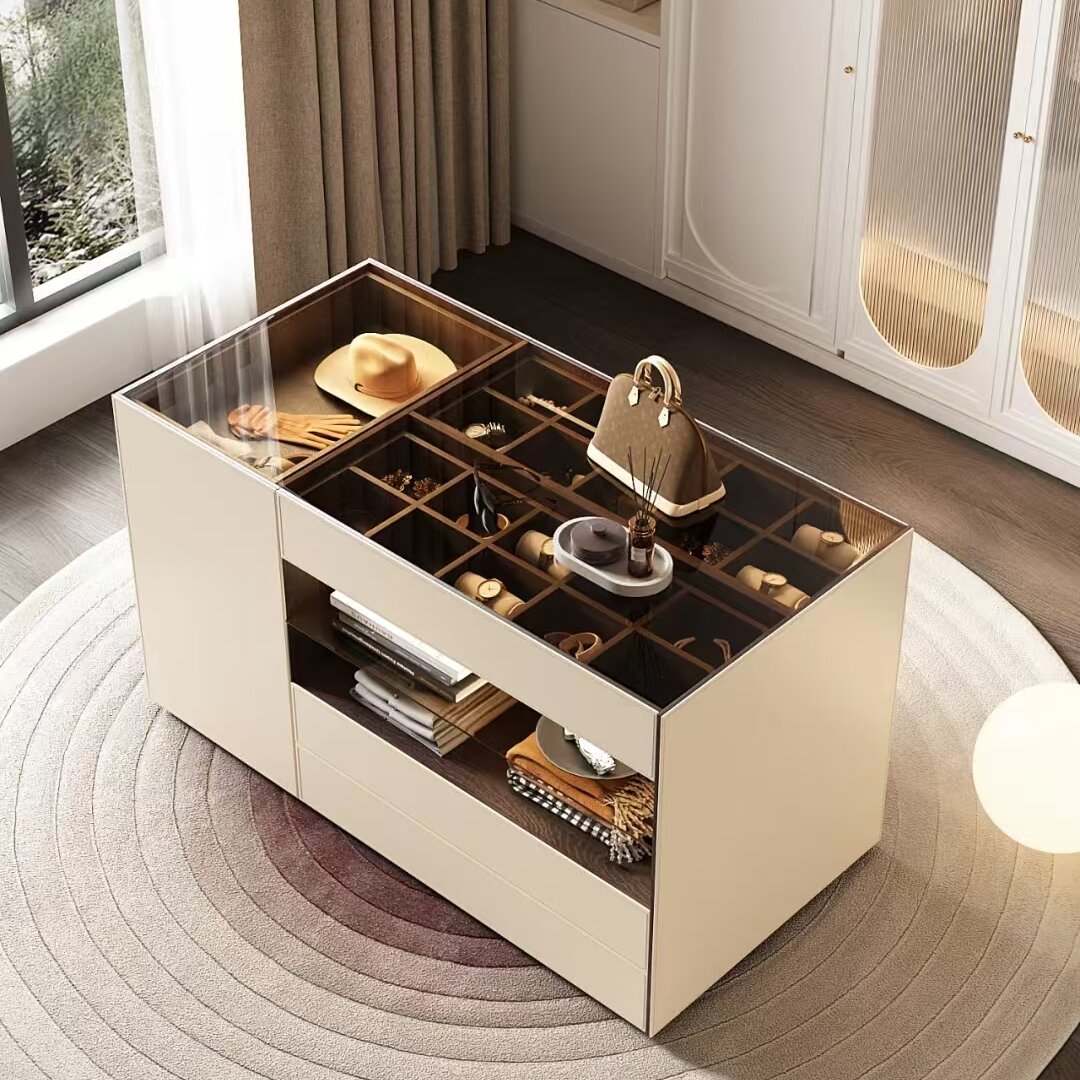 Minimally Designed Double-Sided Storage Cabinet Multifunctional Island Table Bedroom Living Room Furniture Wardrobes Home Use
